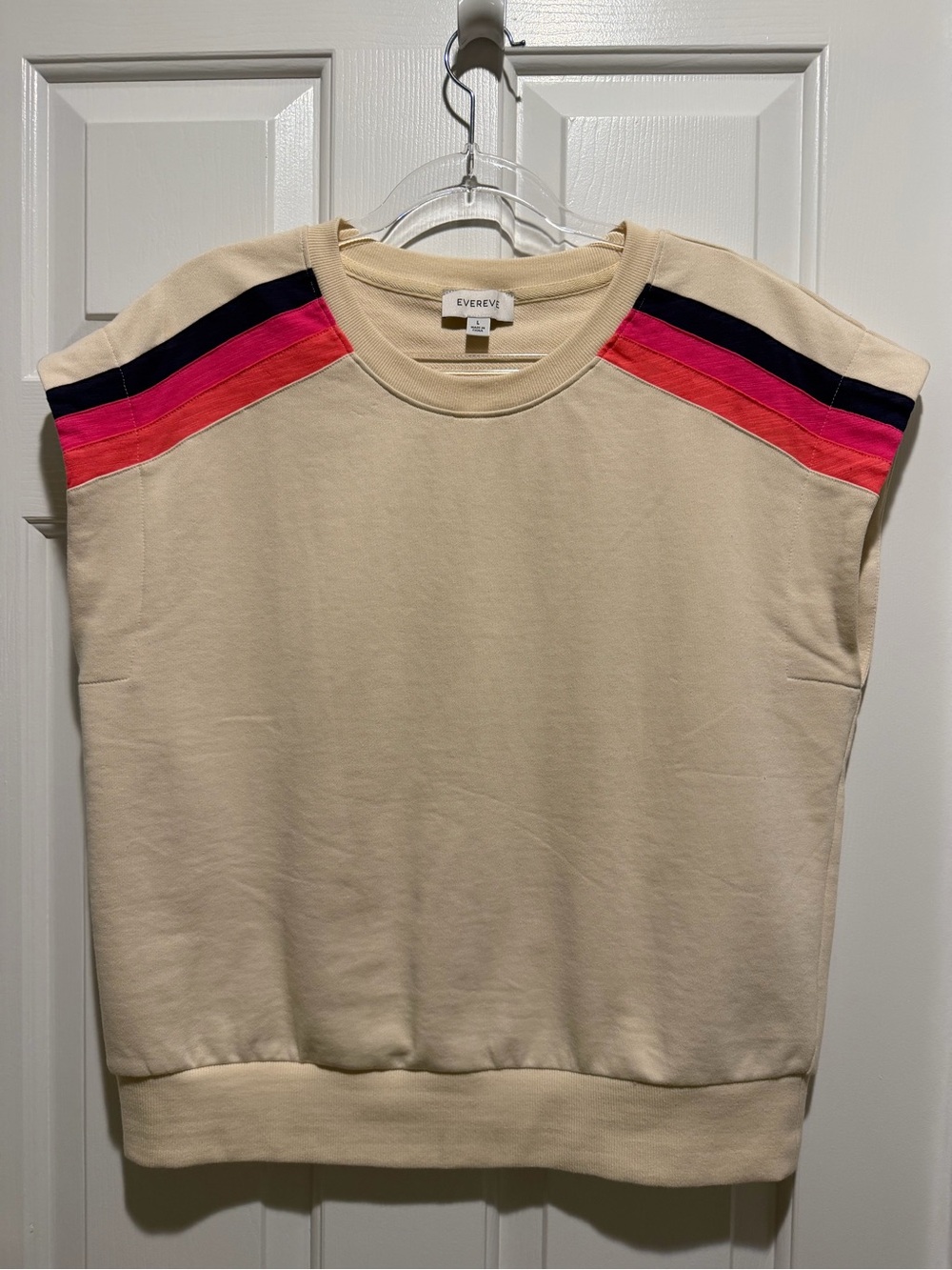 Evereve Tee with Striped Accents size L